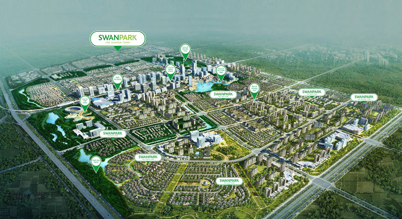 phoi canh du an SwanPark nhon trach